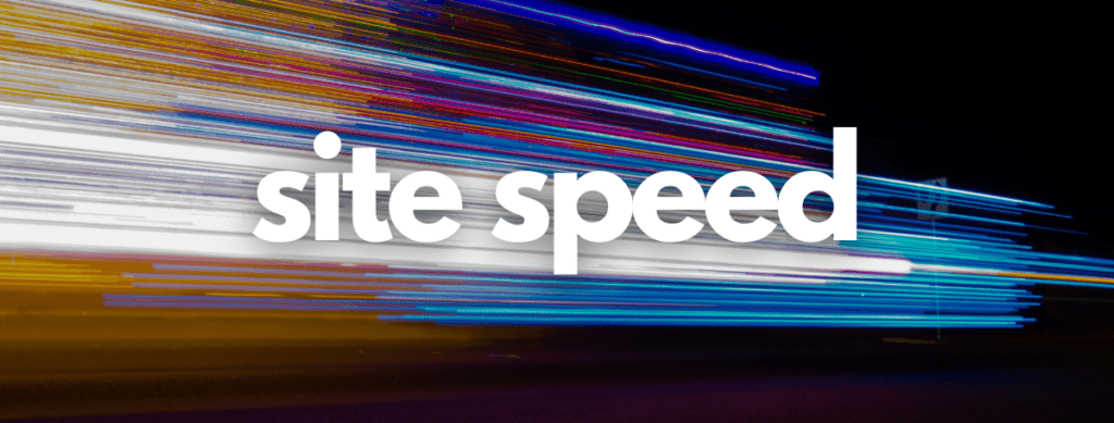 site speed shown by colorful lights